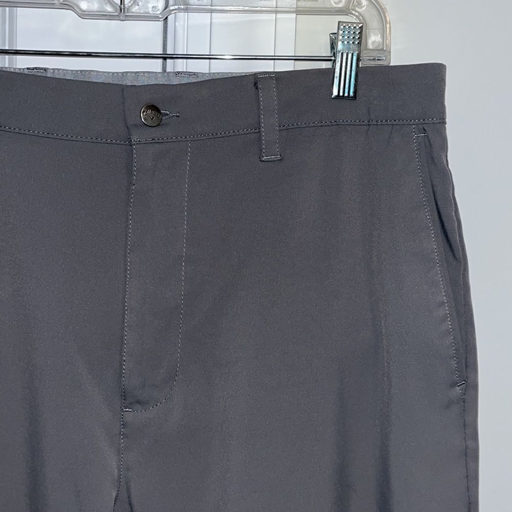 Gray Flat Front Callaway Polyester Performance Po… - image 3